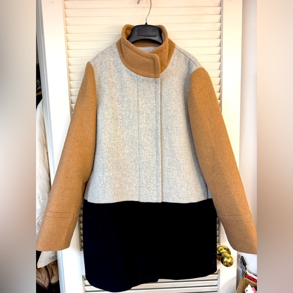 J. Crew Factory Color-block City Coat - Picture 6 of 7